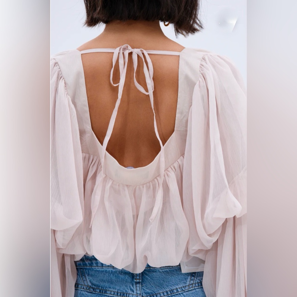 AKIRA SLOUCHY SQUARE NECK LONG SLEEVE BLOUSE TOP 1X NWT - Picture 10 of 14